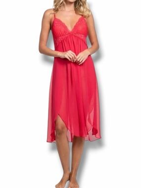 In Bloom by Jonquil Lace Chiffon Nightgown NWT Size S